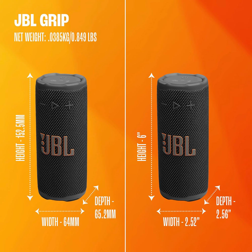 JBL Grip - Altavoz Bluetooth compacto con sonido JBL Pro audaz y lu...