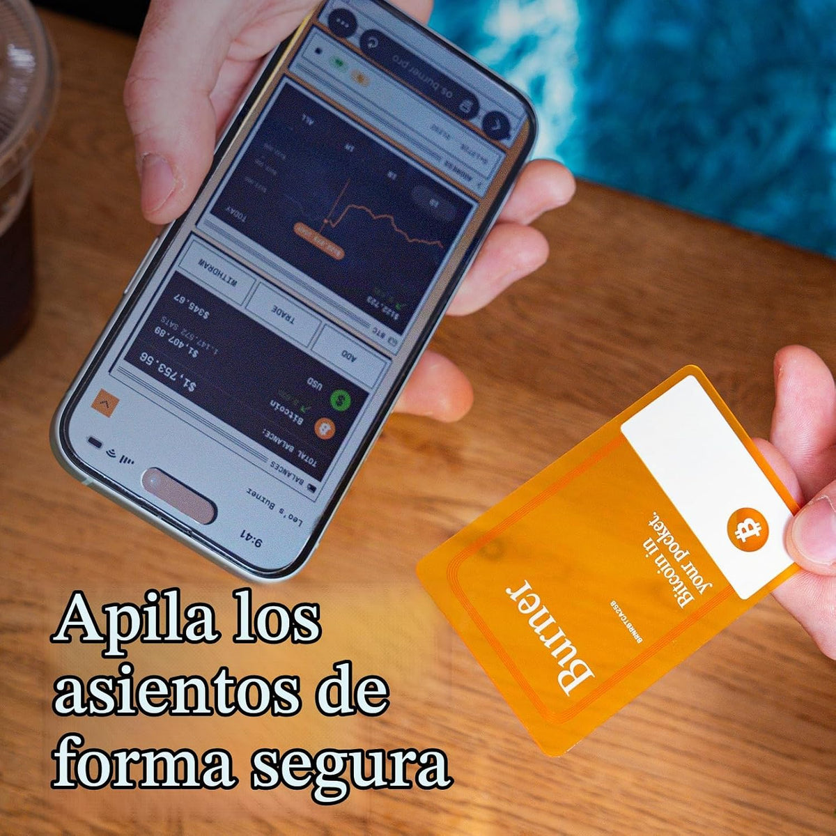 Bitcoin Crypto Wallet - Tarjeta criptográfica recargable física | A...
