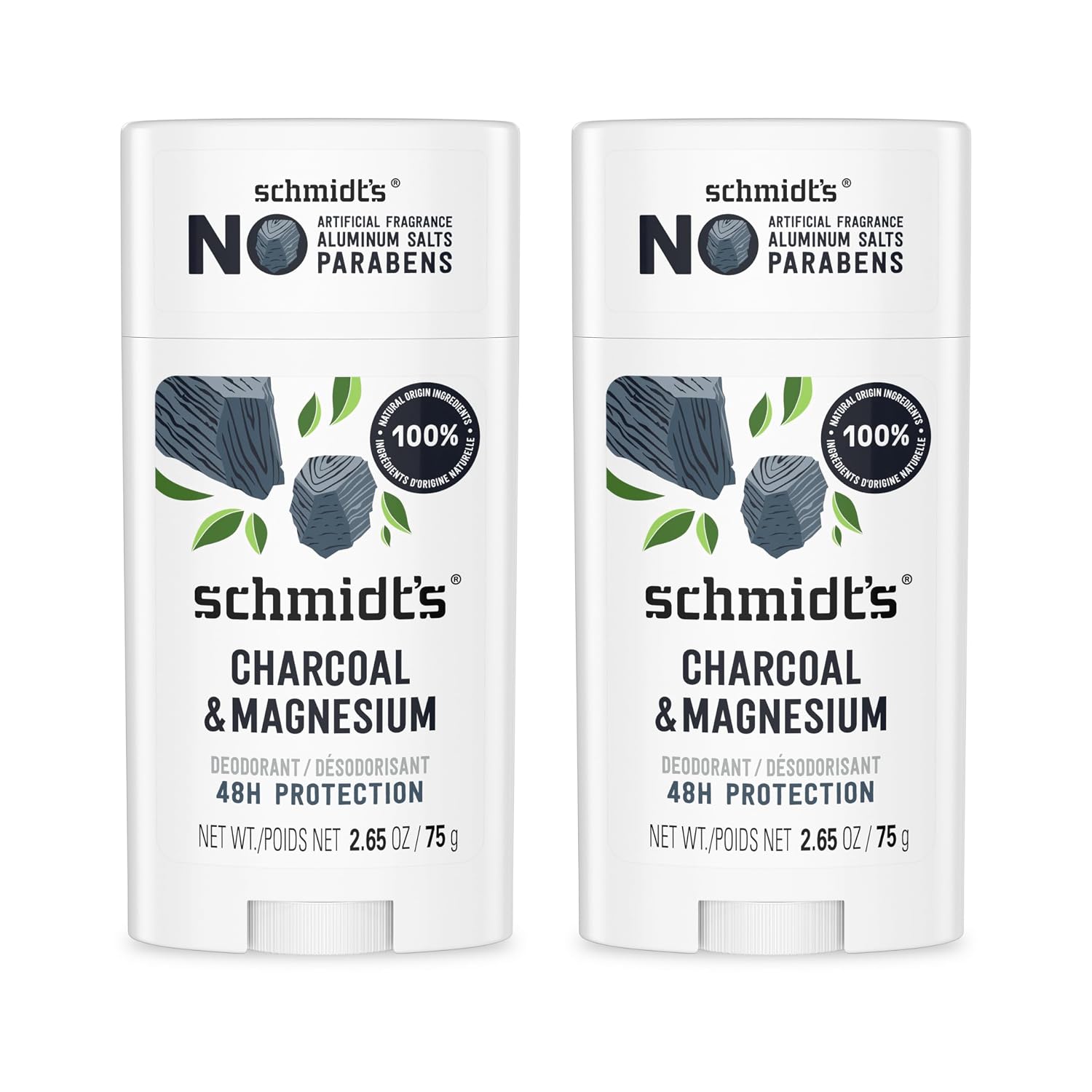 Schmidt's Desodorante sin aluminio vegano con carbón y magnesio...