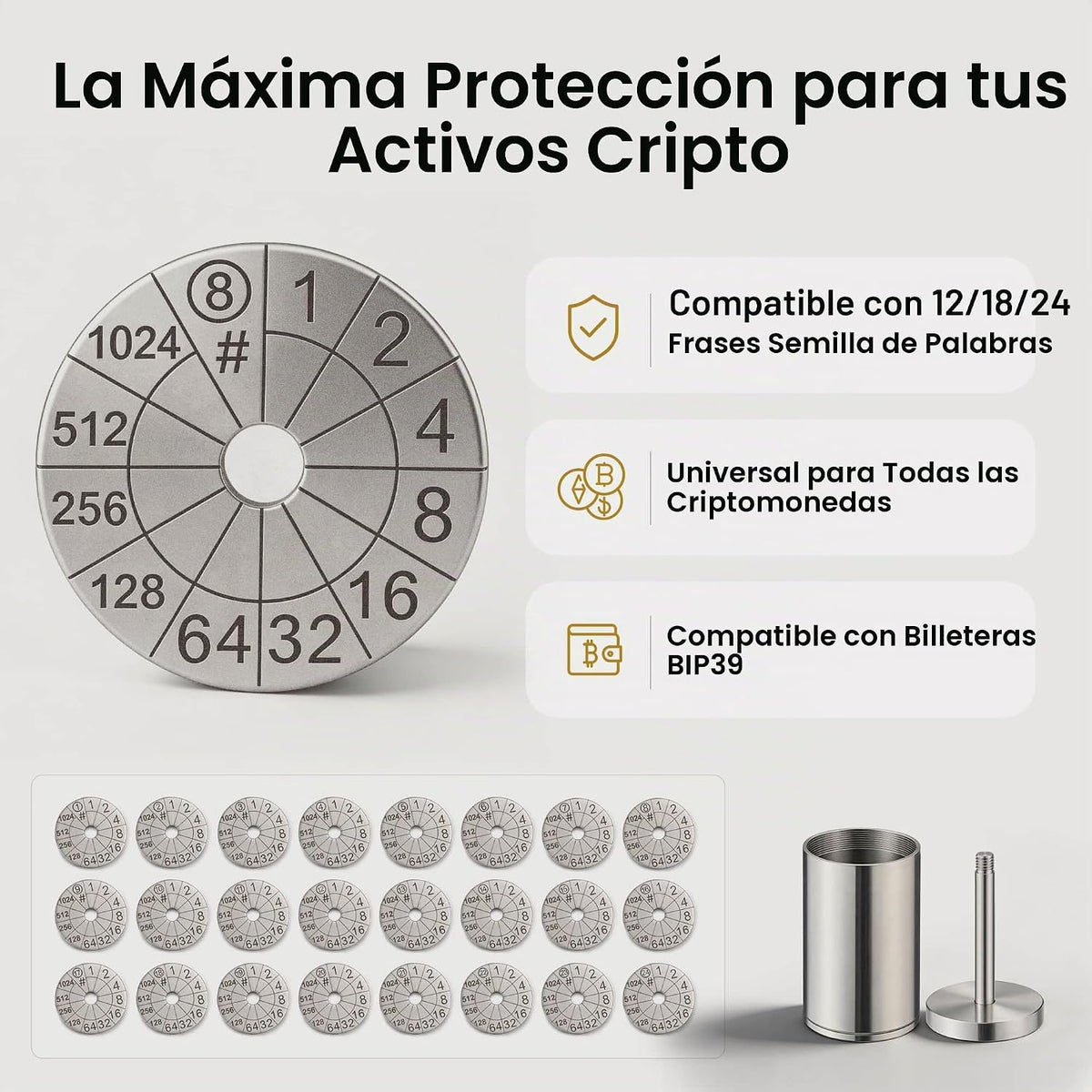 Almacenamiento de frases de semillas criptográficas, respaldo mnemó...