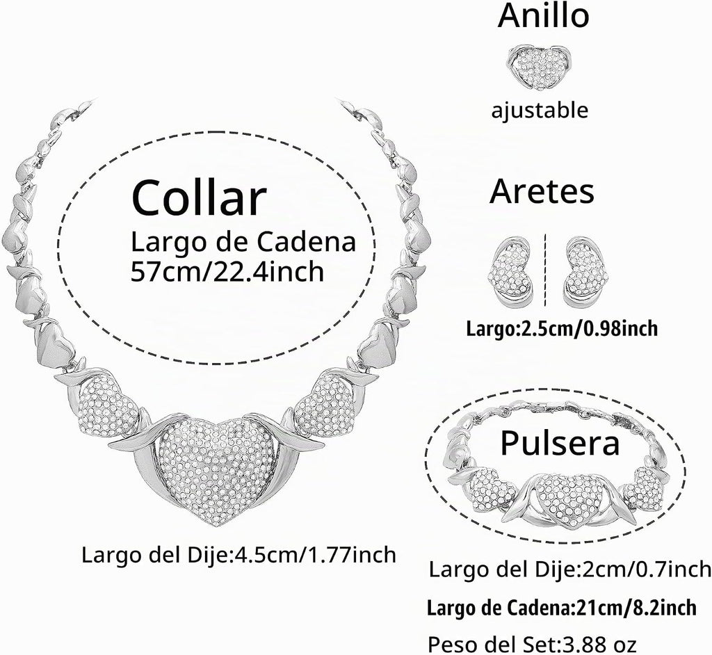 Conjuntos de joyas de oro para mujer, conjuntos de joyas de oro XOX...
