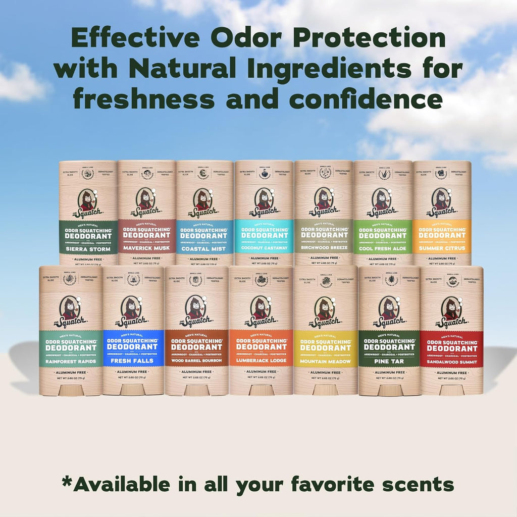 Dr. Squatch Desodorante natural para hombres, sin aluminio, Coconut...