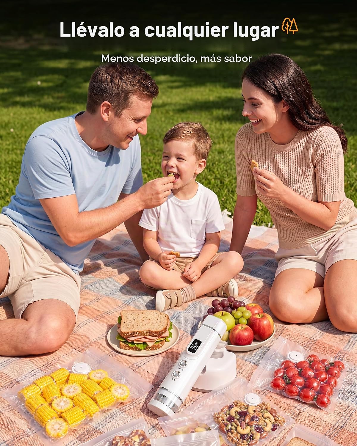 Synvox Sellador al vacío para alimentos: 30 bolsas reutilizables y...