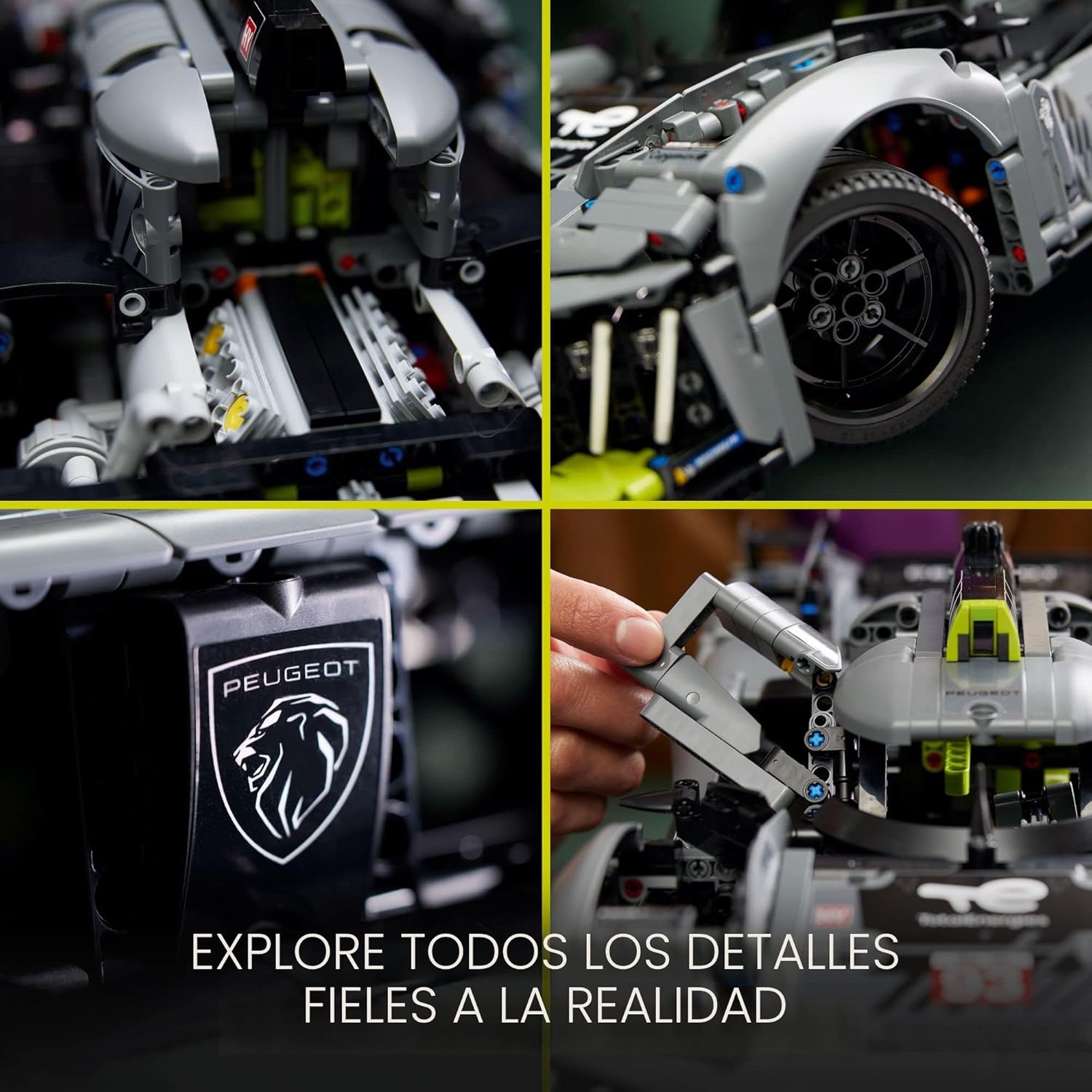 LEGO Technic Peugeot 9X8 24H Le Mans Hybrid Hypercar 42156 - Kit de...
