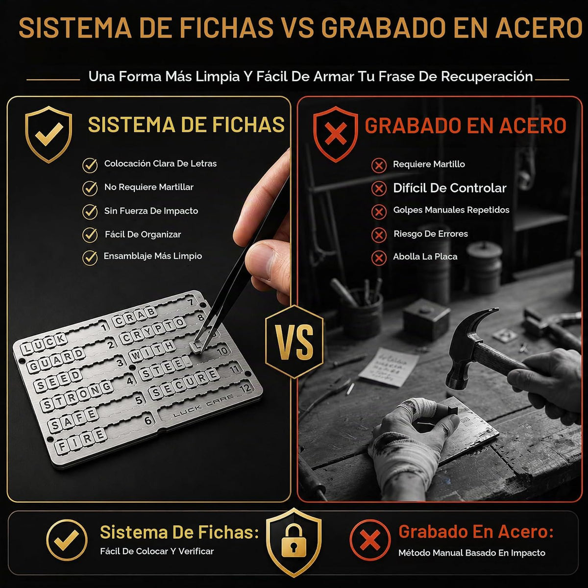 luckcrab Almacenamiento de frases de semillas criptográficas de met...