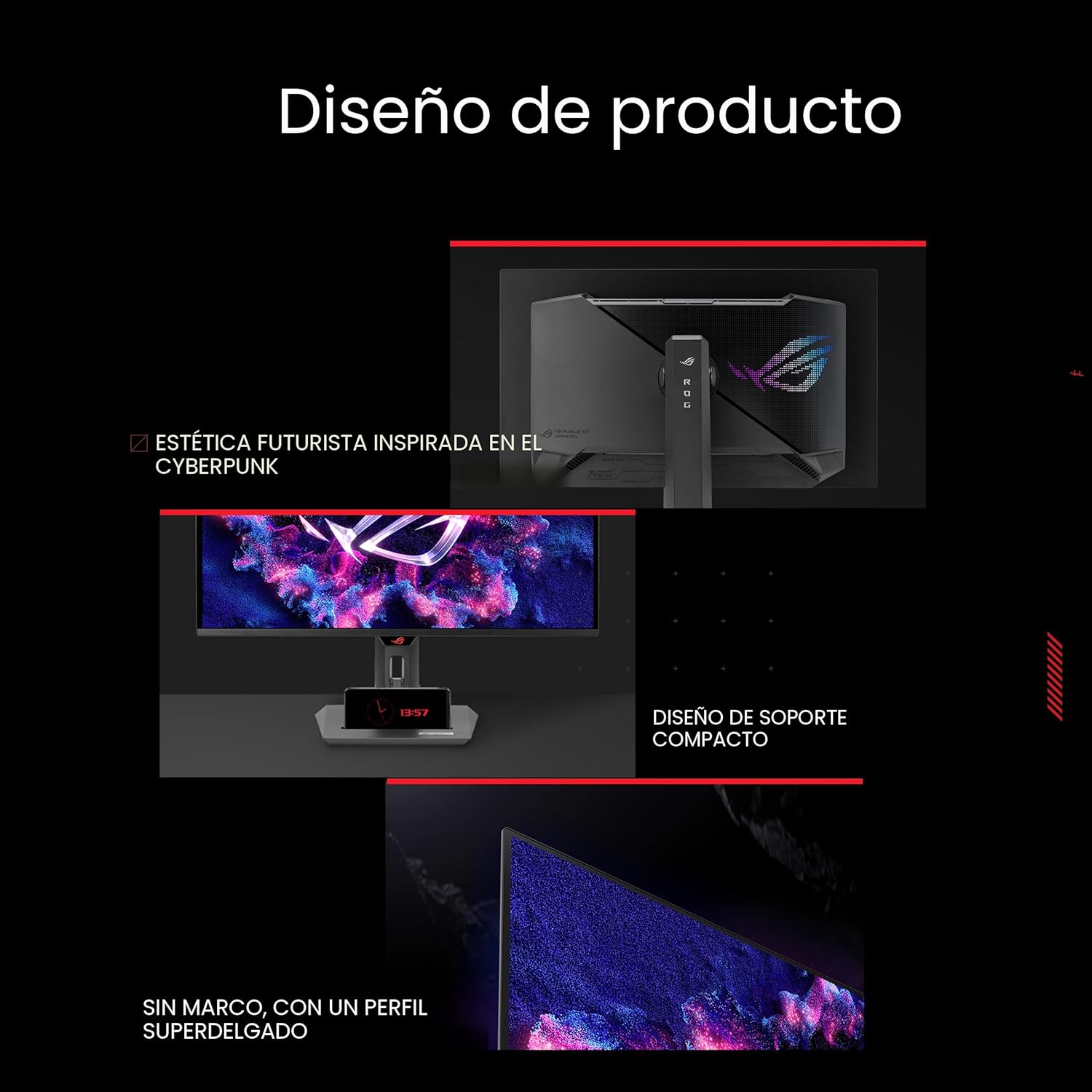 ASUS ROG Strix Monitor para juegos QD-OLED de 26.5" 1440P (XG27...