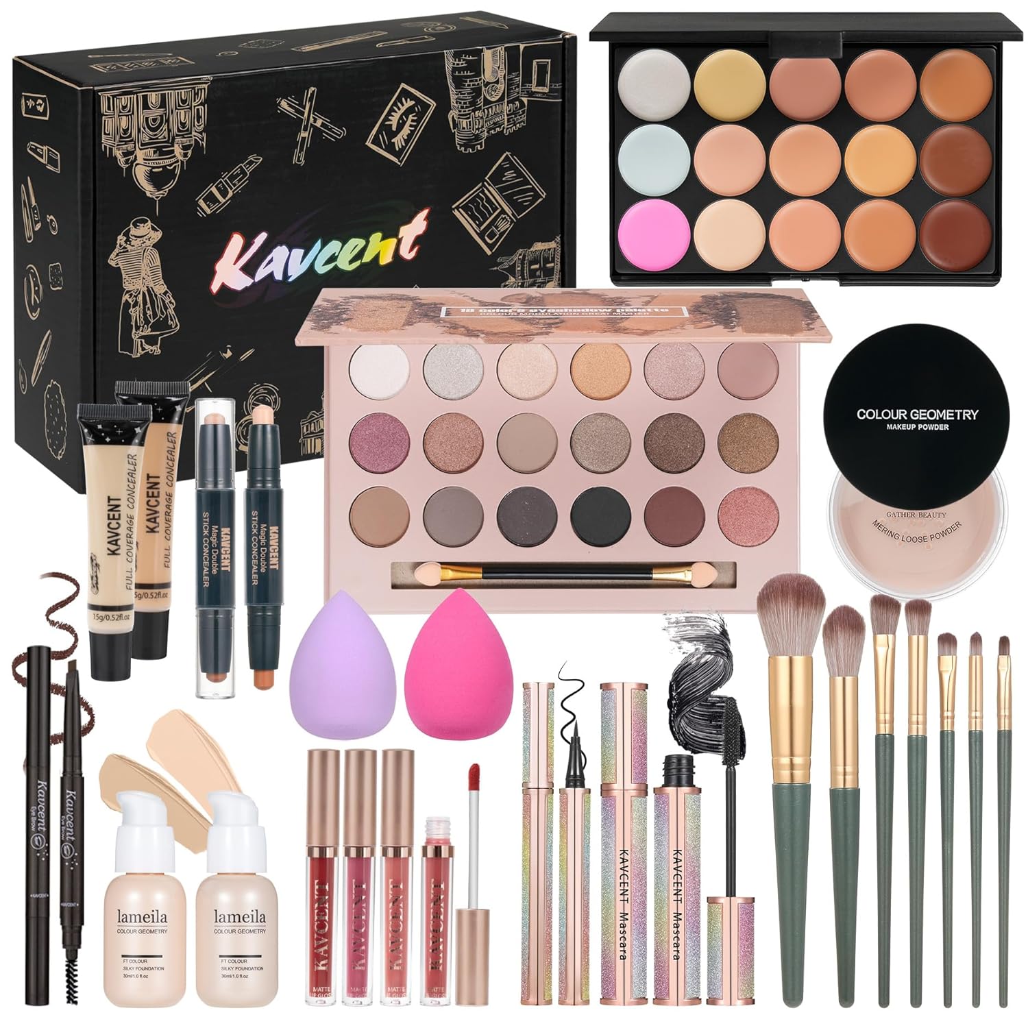 Kit de maquillaje para adolescentes, kits de maquillaje para mujere...