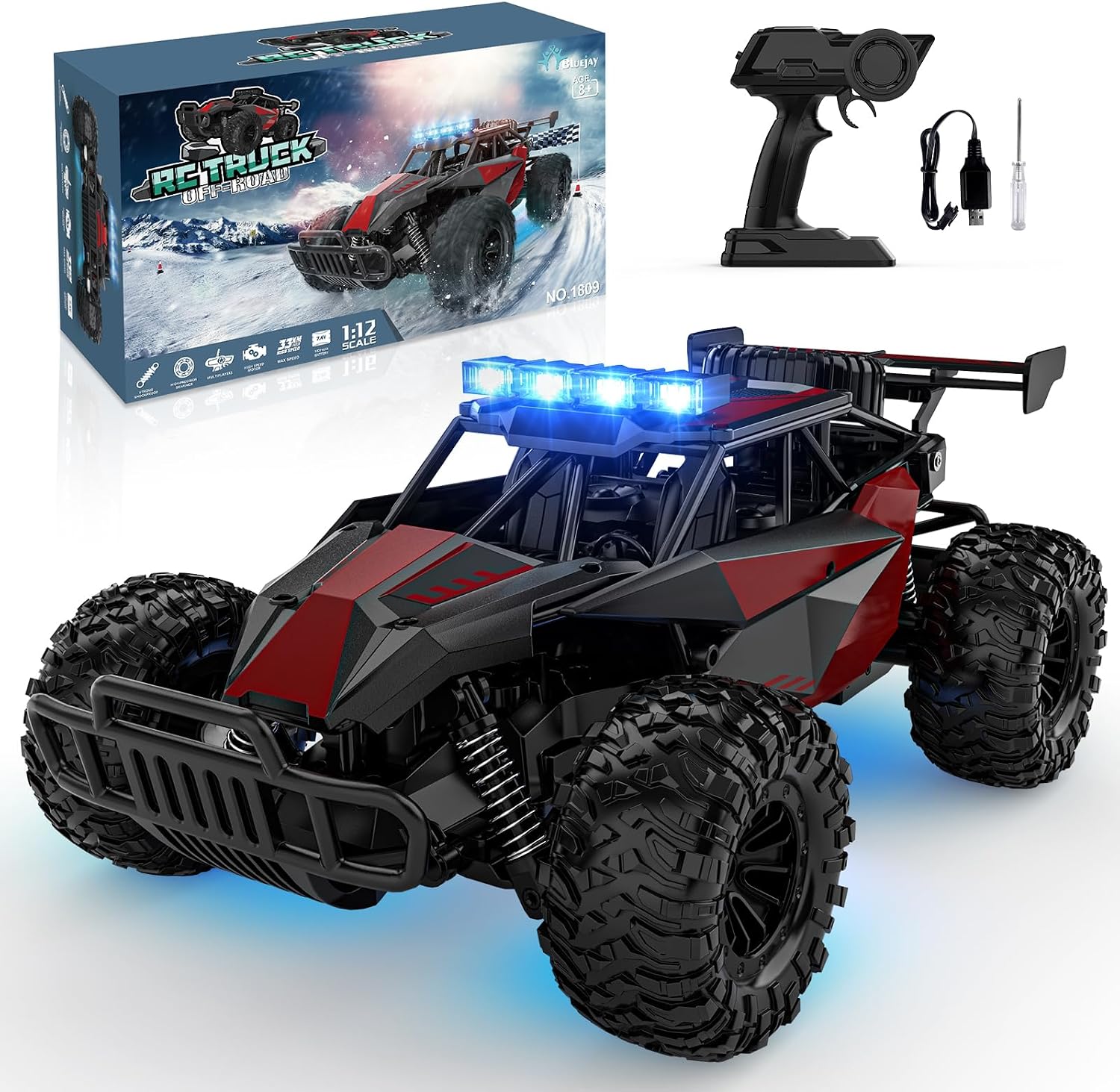 BLUEJAY Coche de Control Remoto, Coches RC Juguetes de Alta Velocid...