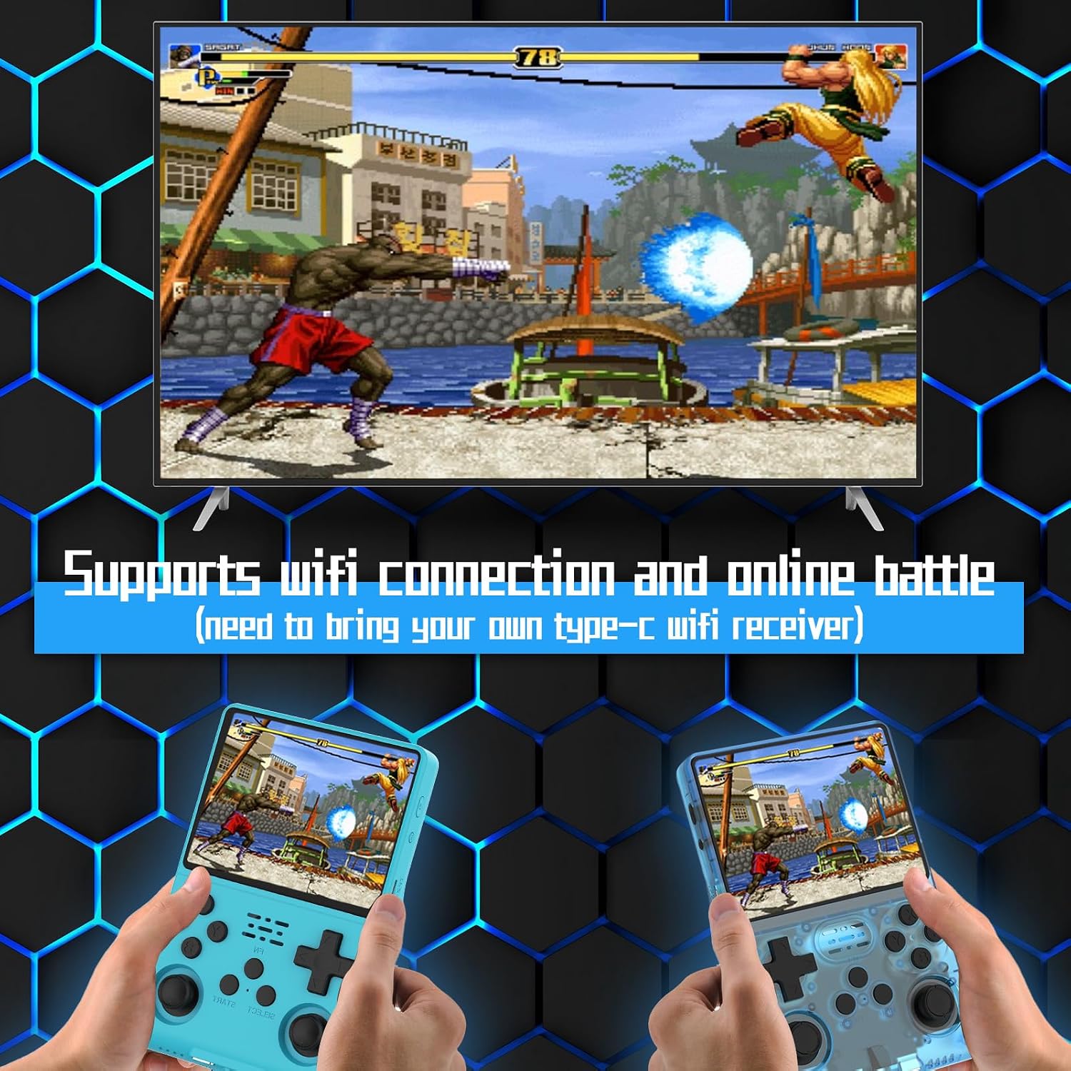 RegiisJoy 30000 en 1 Consola de Juegos de Mano, Pantalla IPS de 3.5...