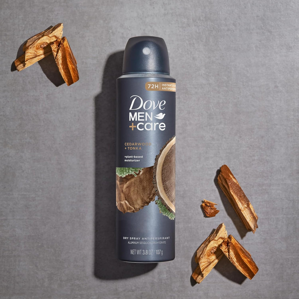 Antitranspirante en espray Dove Men+Care seco, madera de cedro + to...