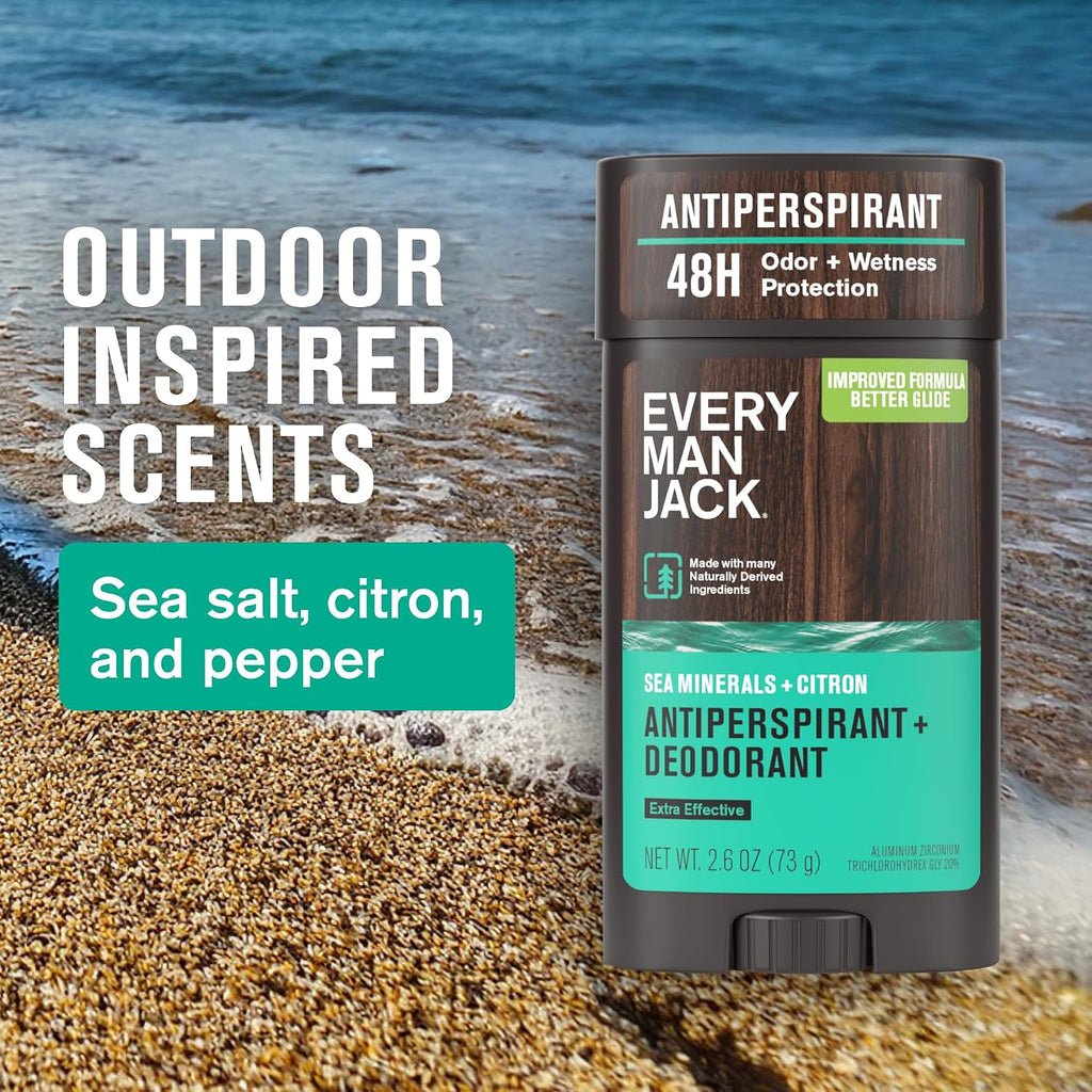 Every Man Jack Desodorante antitranspirante Sea Minerals + Citron p...