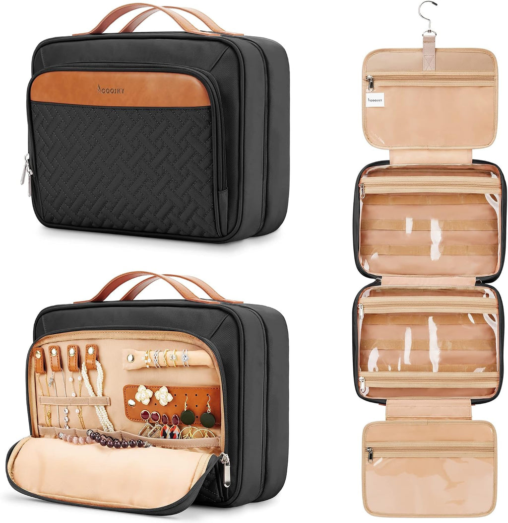 COOSKY Neceser colgante de viaje para mujer, con capacidad para cha...