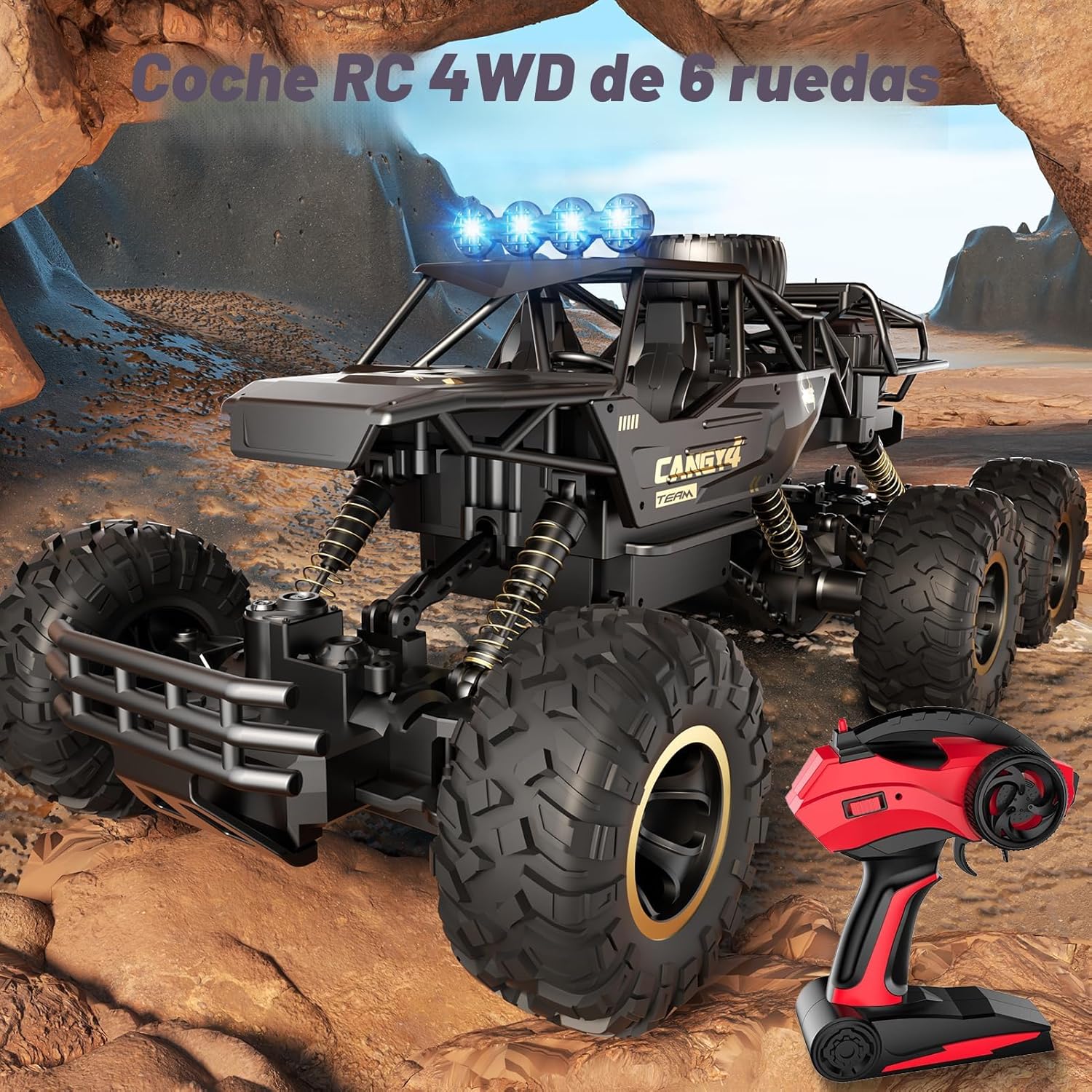 Jiakora Coches RC de Gran Tamaño, Camión RC Rock Crawler con 2 Bate...