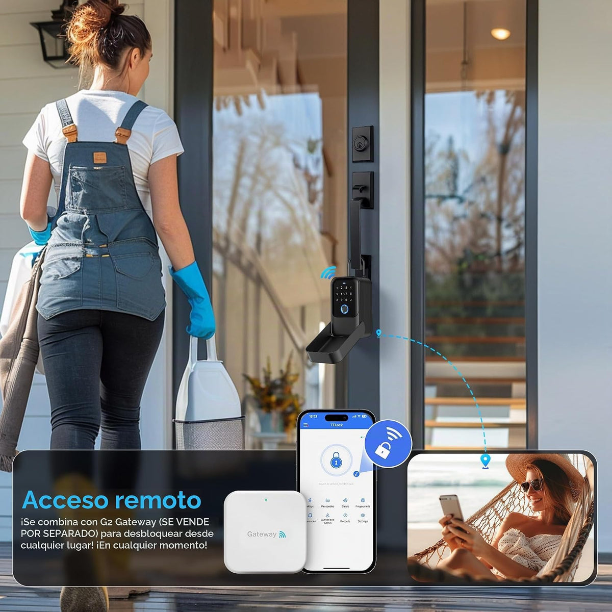 LOQRON Caja de bloqueo inteligente con llave, reconocimiento avanza...