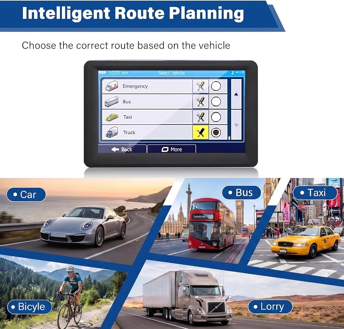 Navegador GPS para automóvil, mapa 2026 de 7 pulgadas, pantalla tác...