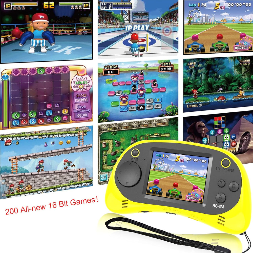 Reproductor de videojuegos portátil de mano para niños con 200 jueg...