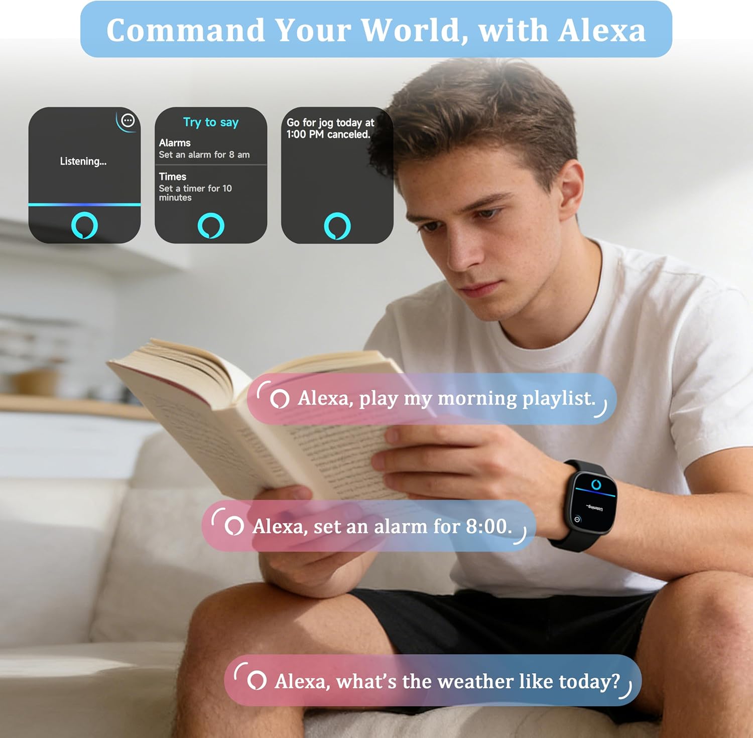 Reloj inteligente para mujeres y hombres, reloj inteligente actuali...