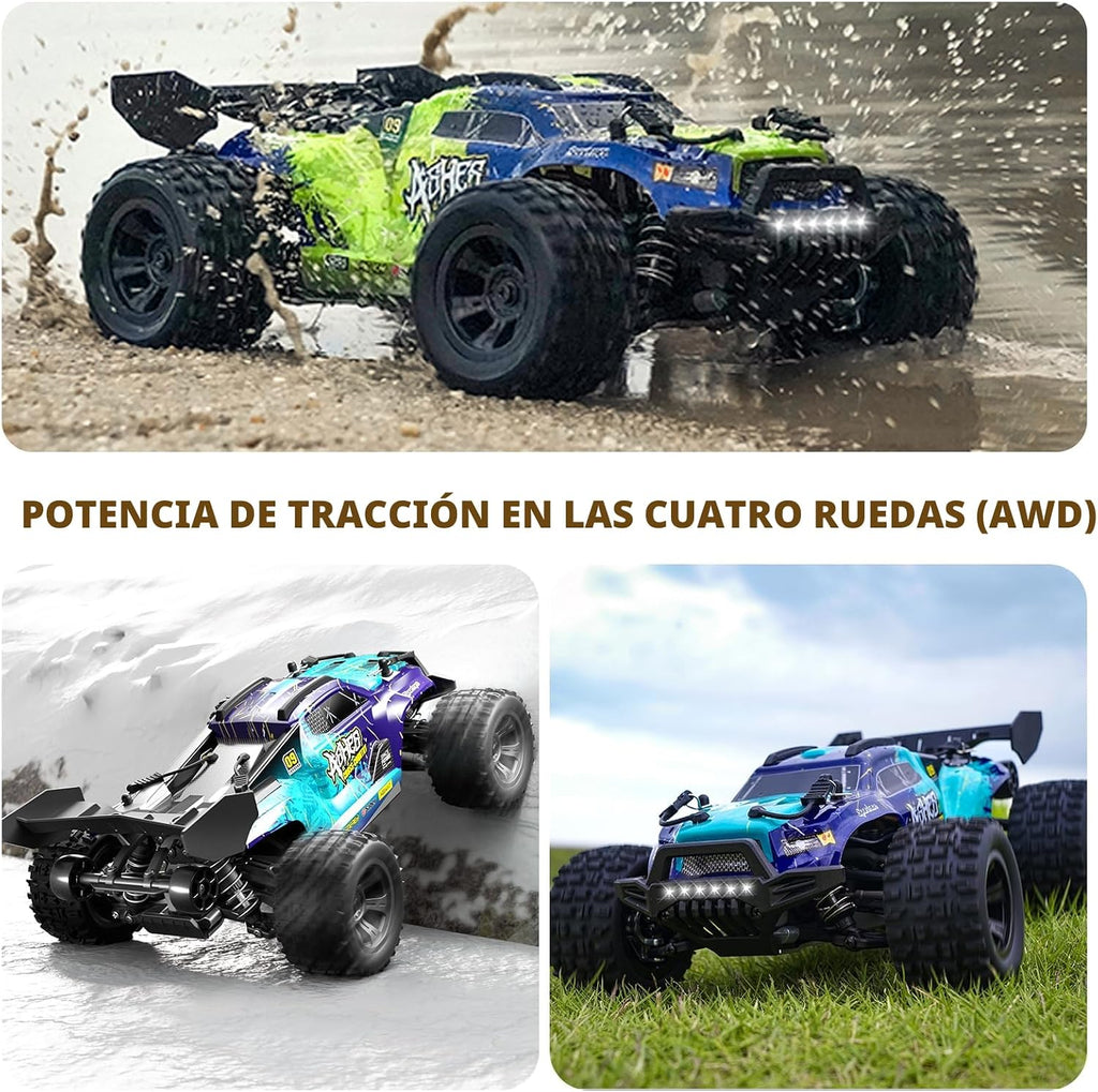 TWIKOMI Coche a control remoto todo terreno a escala 1:18 para adul...