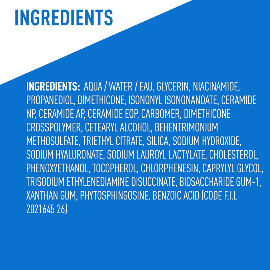 CeraVe Gel hidratante ultraligero, gel hidratante facial para hombr...