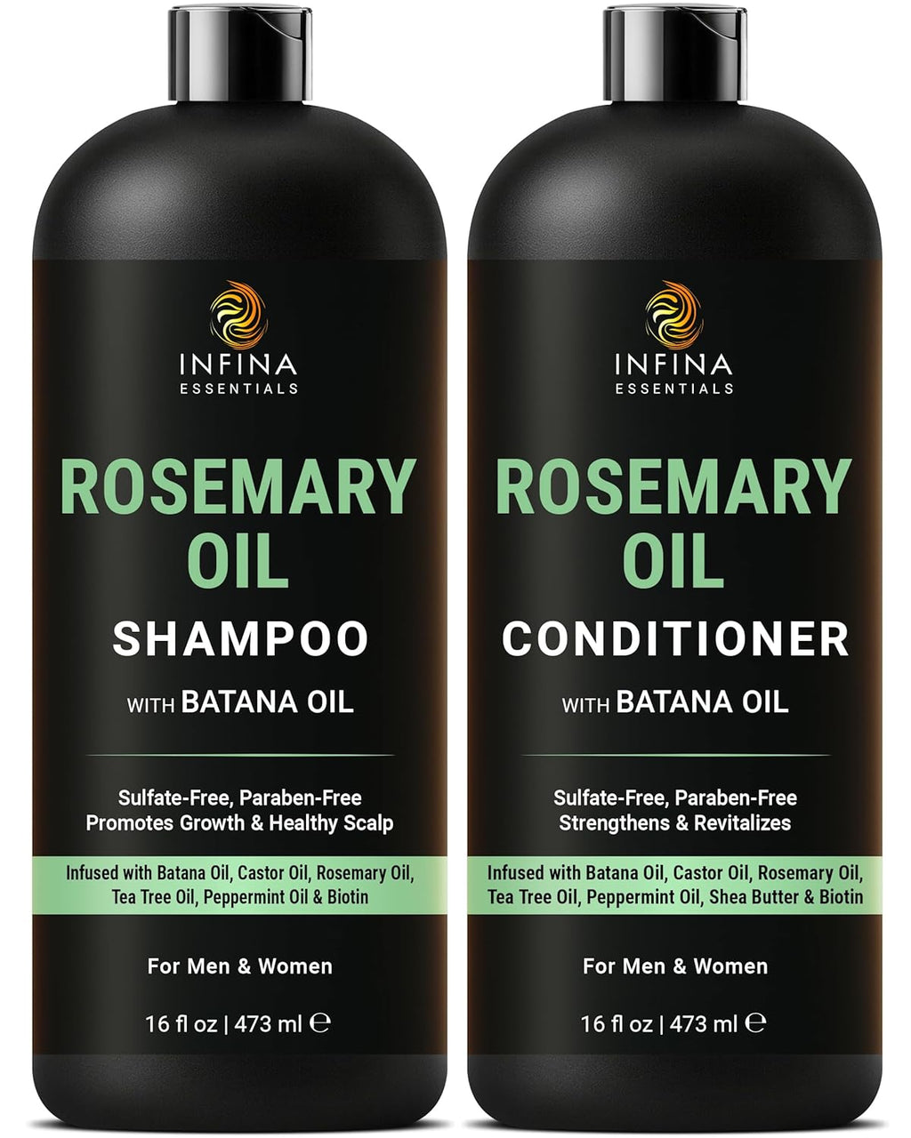 INFINA ESSENTIALS Champú y Acondicionador con Aceite de Romero | 16...