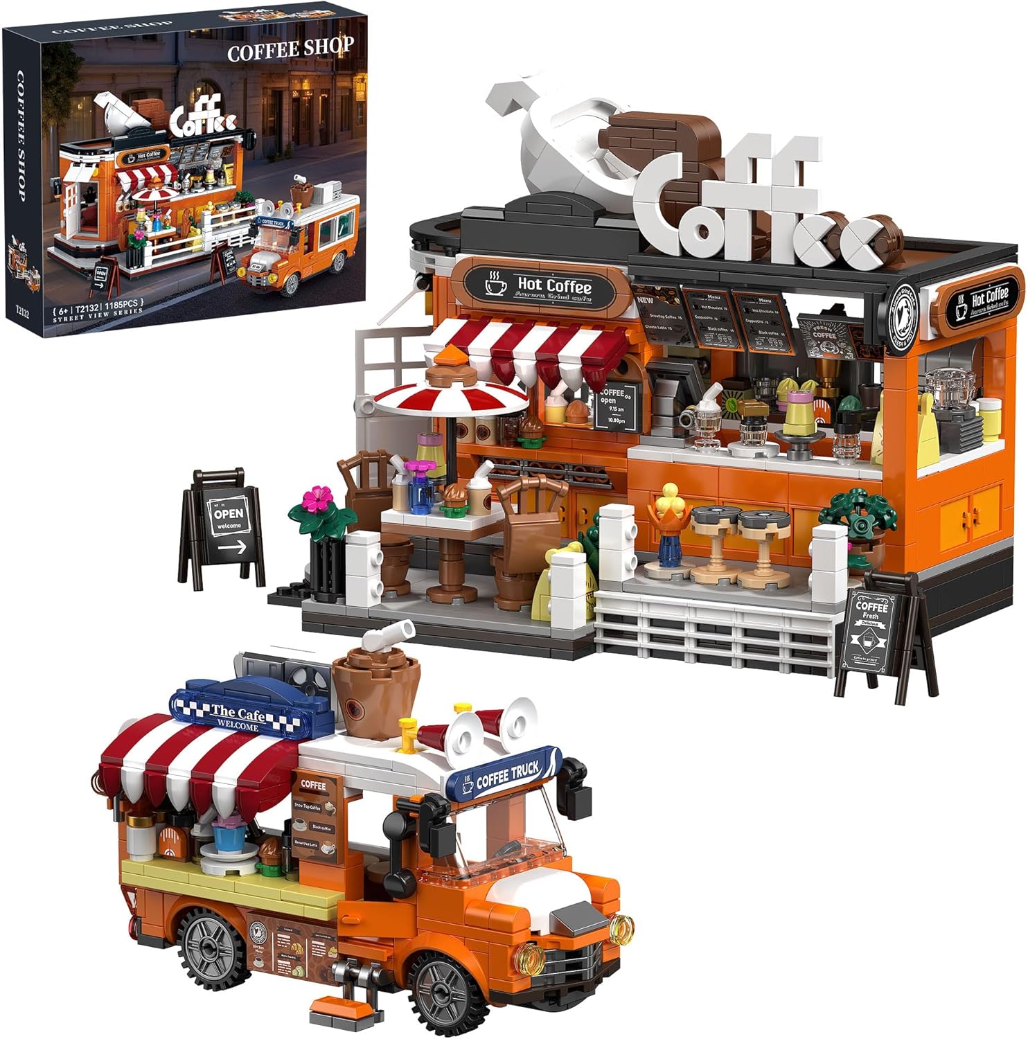 EITOLNR City Coffee House - Juego de bloques de construcción de 118...