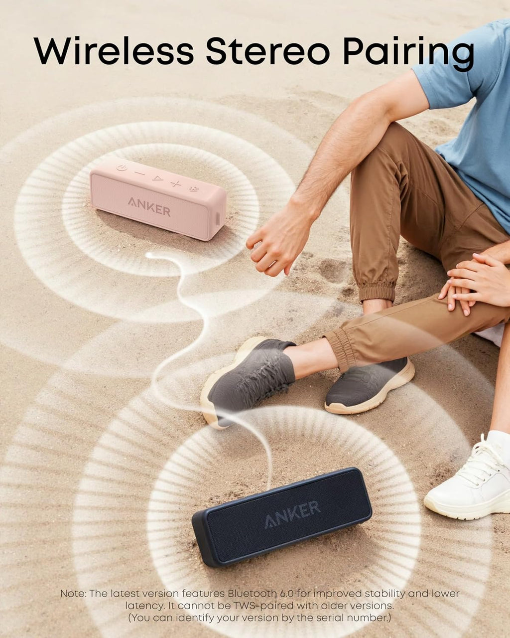 Anker Soundcore 2 Altavoz Bluetooth portátil con sonido estéreo, Bl...
