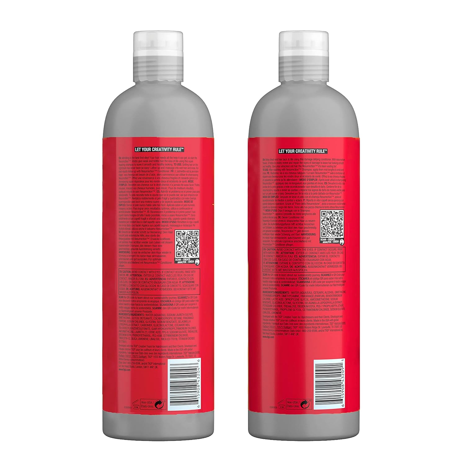 TIGI Bed Head Resurrection Champú y Acondicionador Reparador para C...