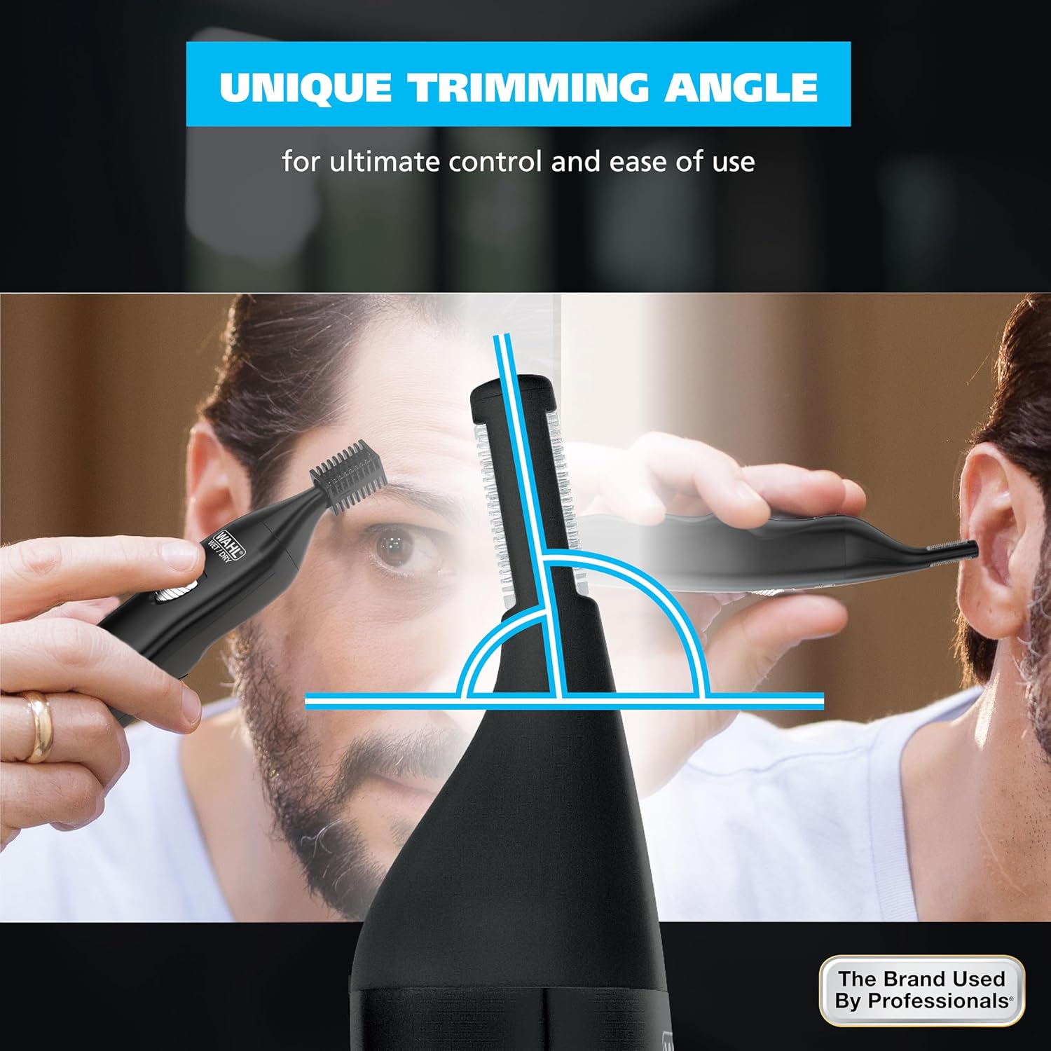 Wahl Pro Series® - Recortadora de vello recargable para cejas, orej...