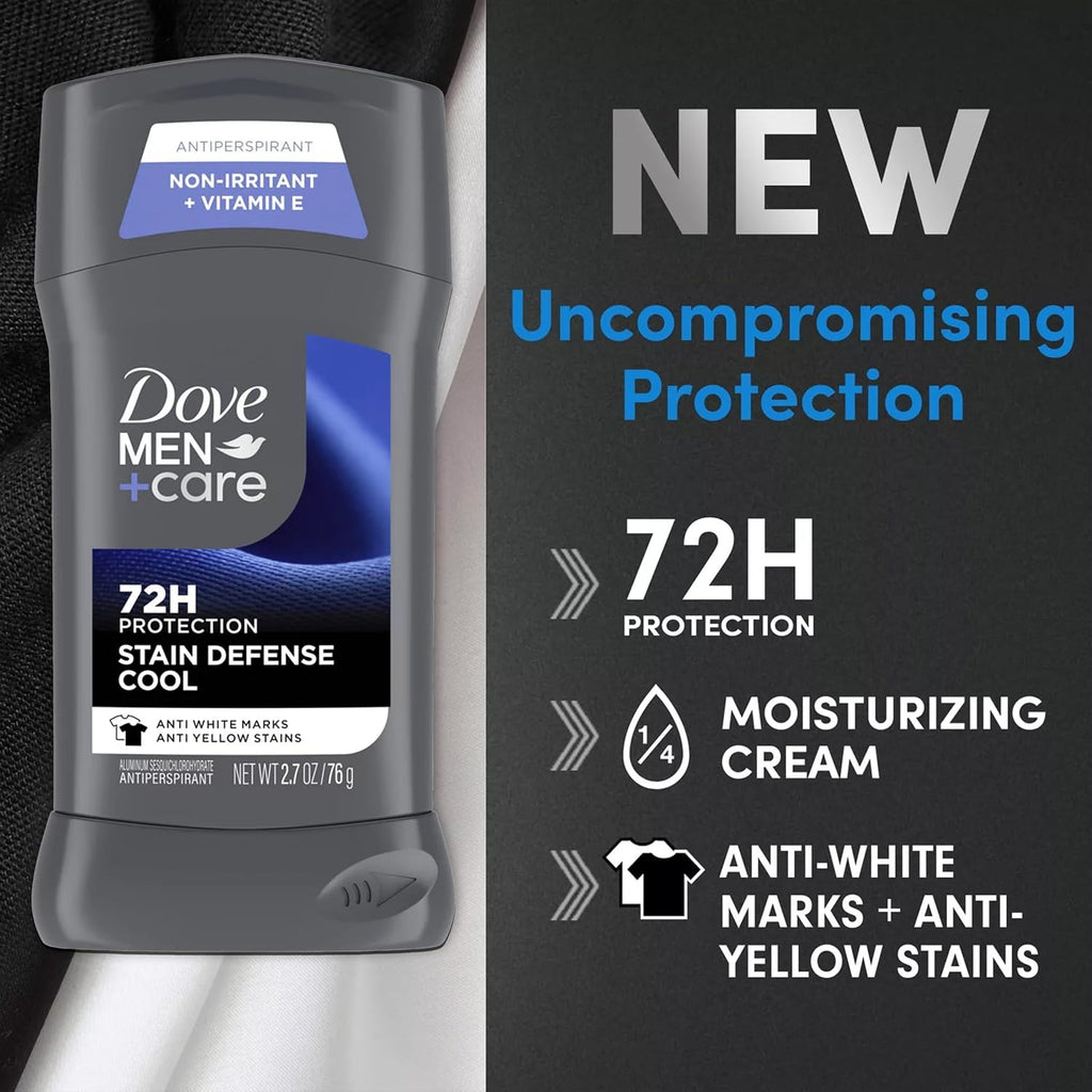 DOVE MEN + CARE Palo de desodorante 4 unidades Defensa contra manch...