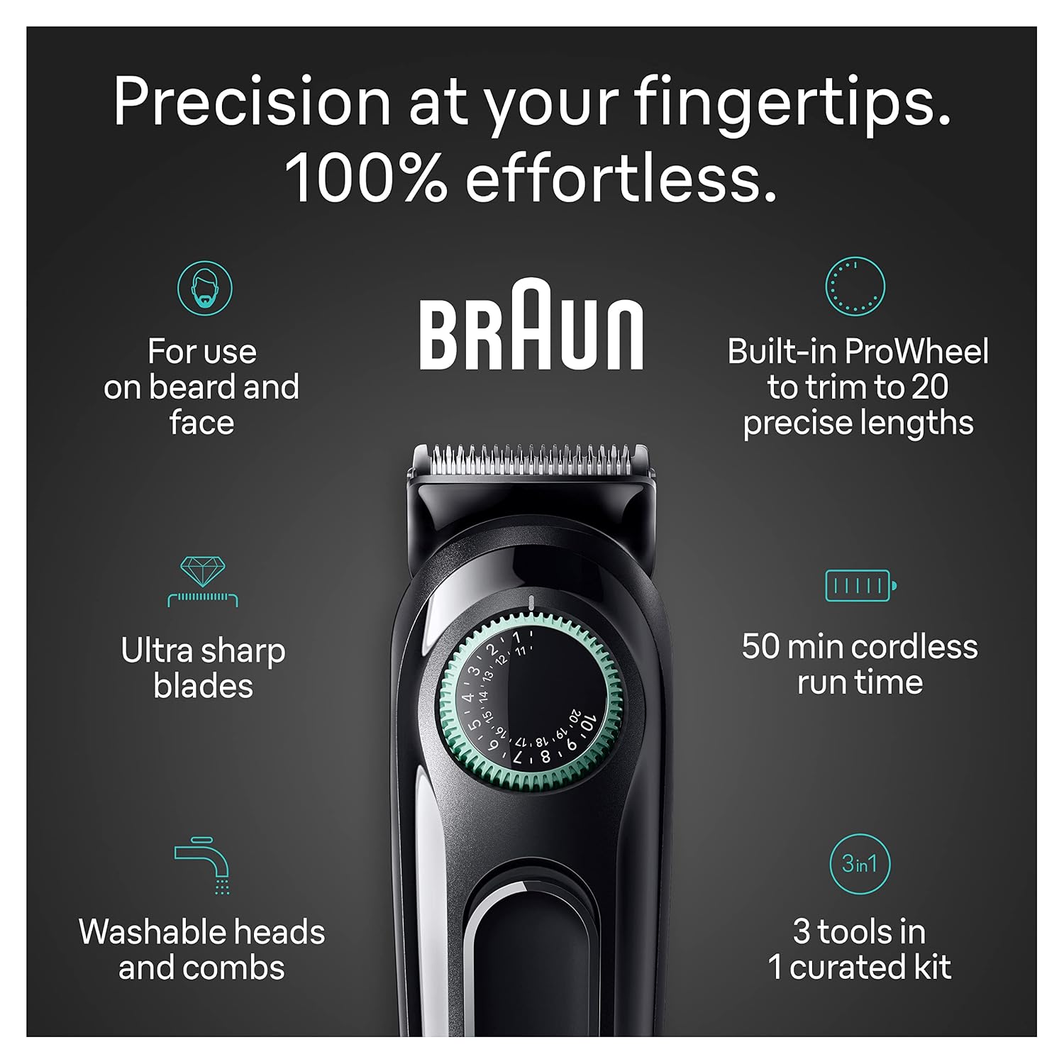 Braun Kit de estilo todo en uno Serie 3 3430, recortadora 3 en 1 pa...