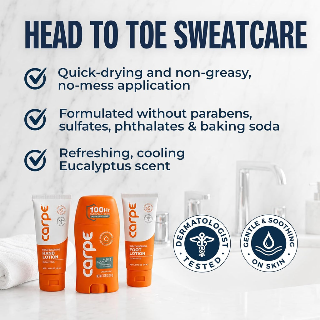 Carpe Head to Toe Bundle - Desodorante antitranspirante para axilas...