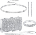 Kigeli 4 Pcs Rhinestone Jewelry Set