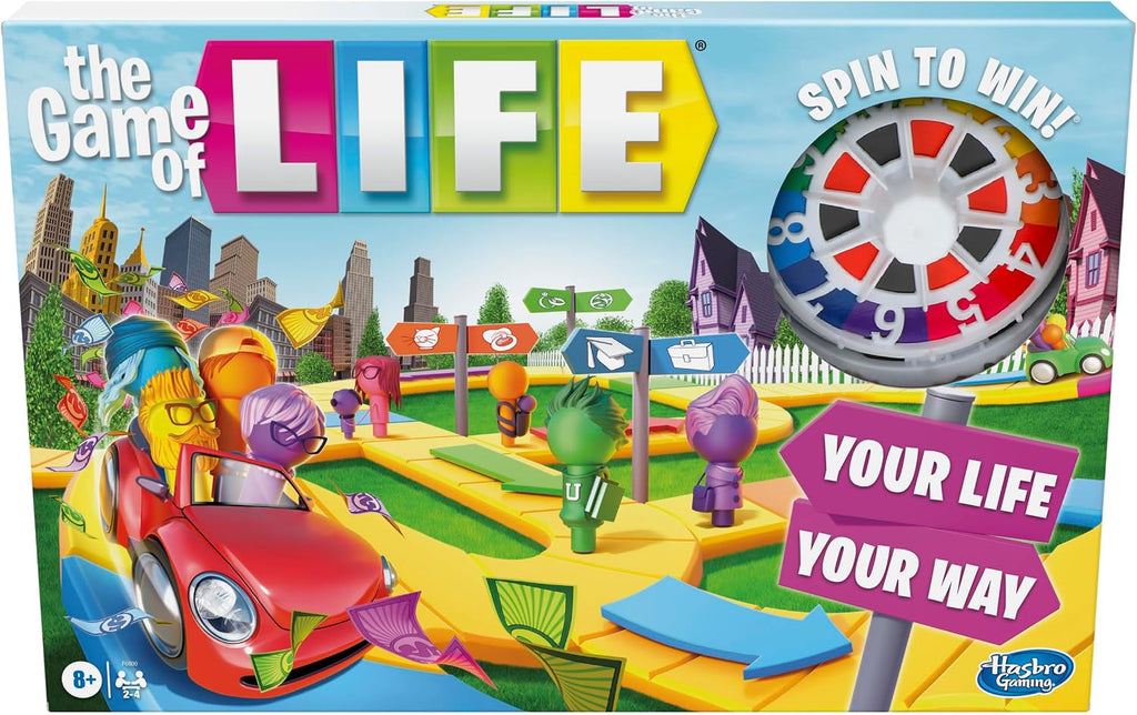 Juego de mesa The Game of Life, juegos familiares para niños de 8 a...