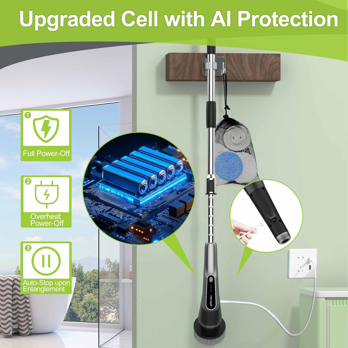 Dreazu Pro - Limpiador eléctrico giratorio 10 en 1 para baño | Cepi...