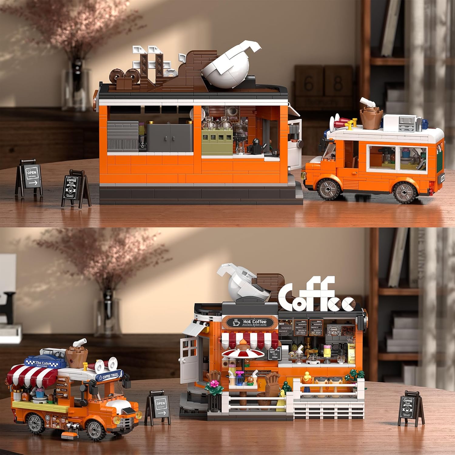 EITOLNR City Coffee House - Juego de bloques de construcción de 118...
