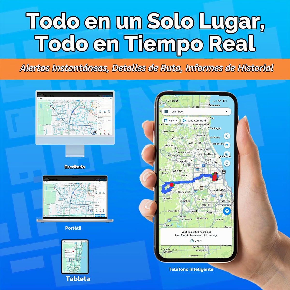 Optimus GV75MG impermeable con cable GPS Tracker para vehículos y a...