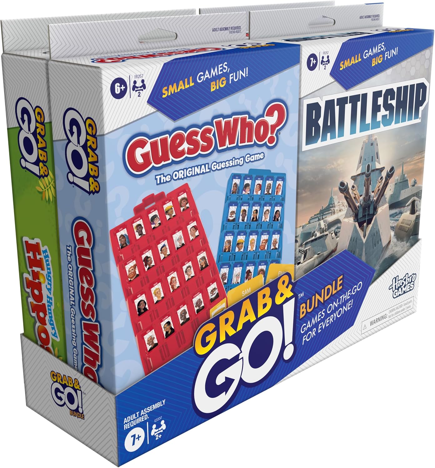 Hasbro Grab and Go! Paquete (paquete de 4), juegos de mesa de viaje...