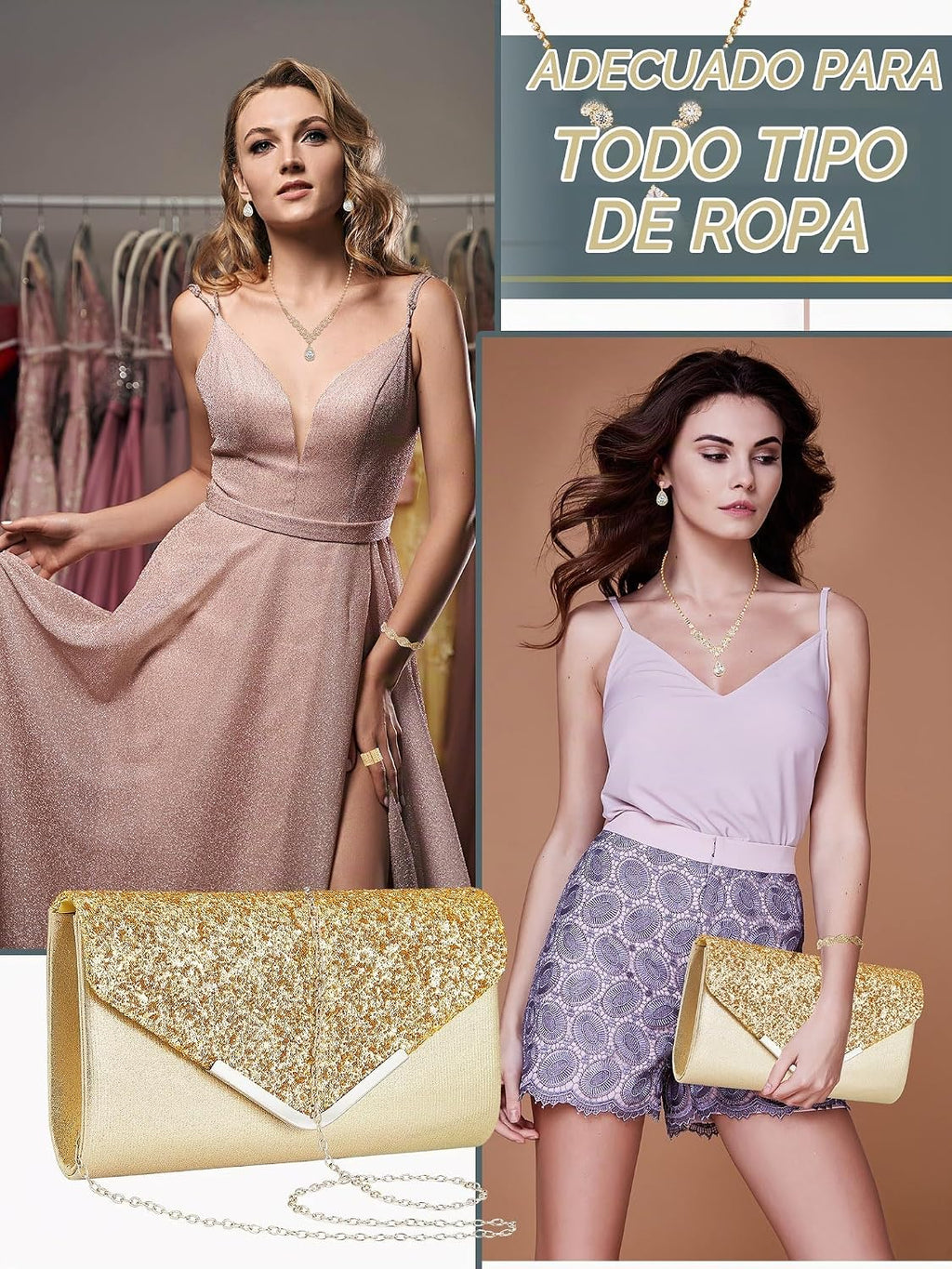 Henoyso Juego de 5 piezas de joyas de diamantes de imitación para g...