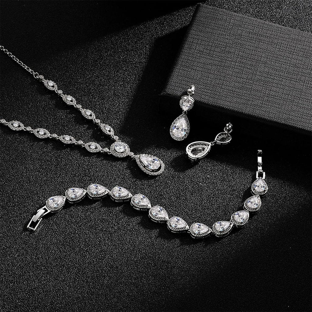 GULICX AAA - Juego de joyería para fiestas de mujer con collar, pen...