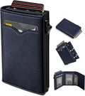 Miyozi Billetera para Hombre, con bolsillo para billetes, 2 ventana...