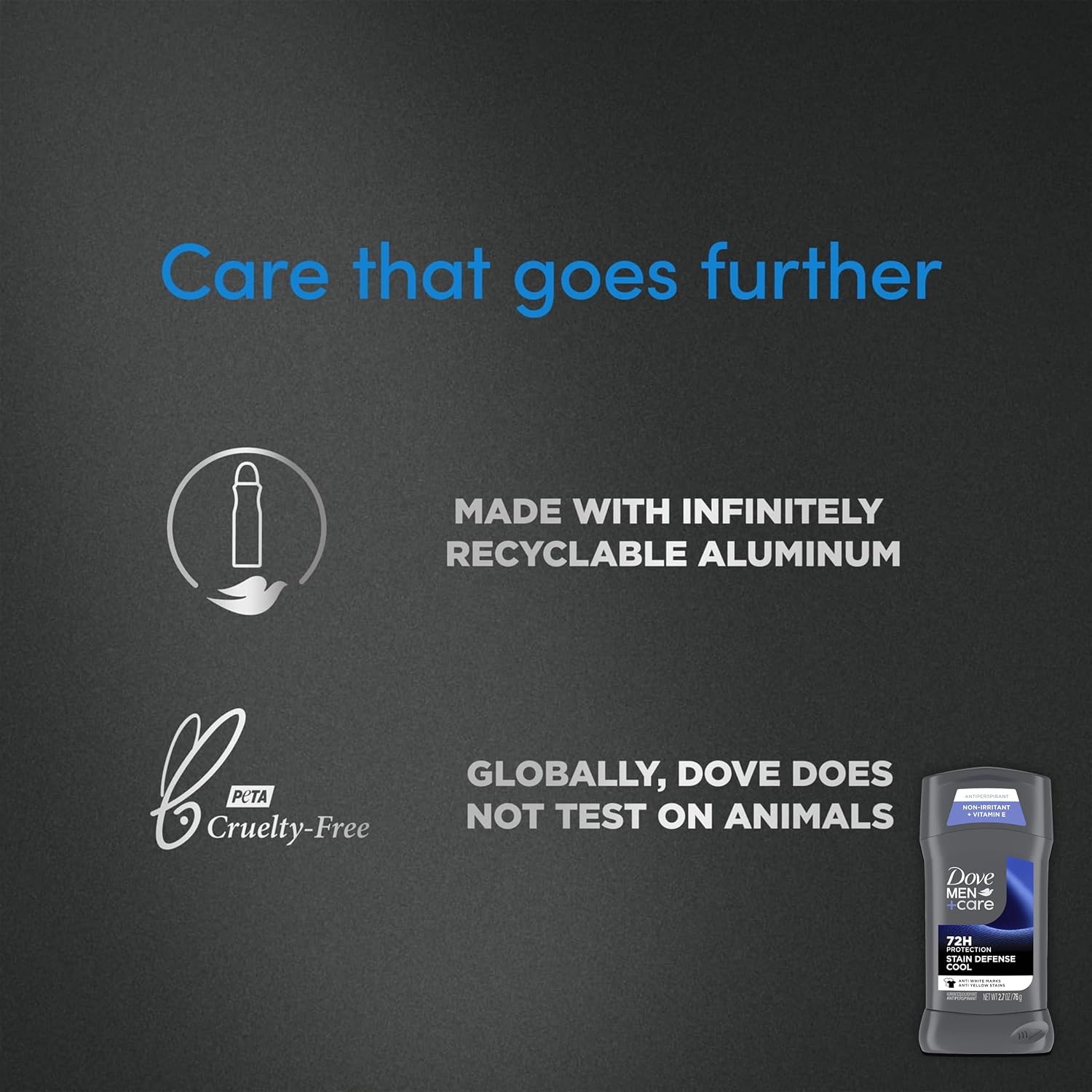 DOVE MEN + CARE Palo de desodorante 4 unidades Defensa contra manch...