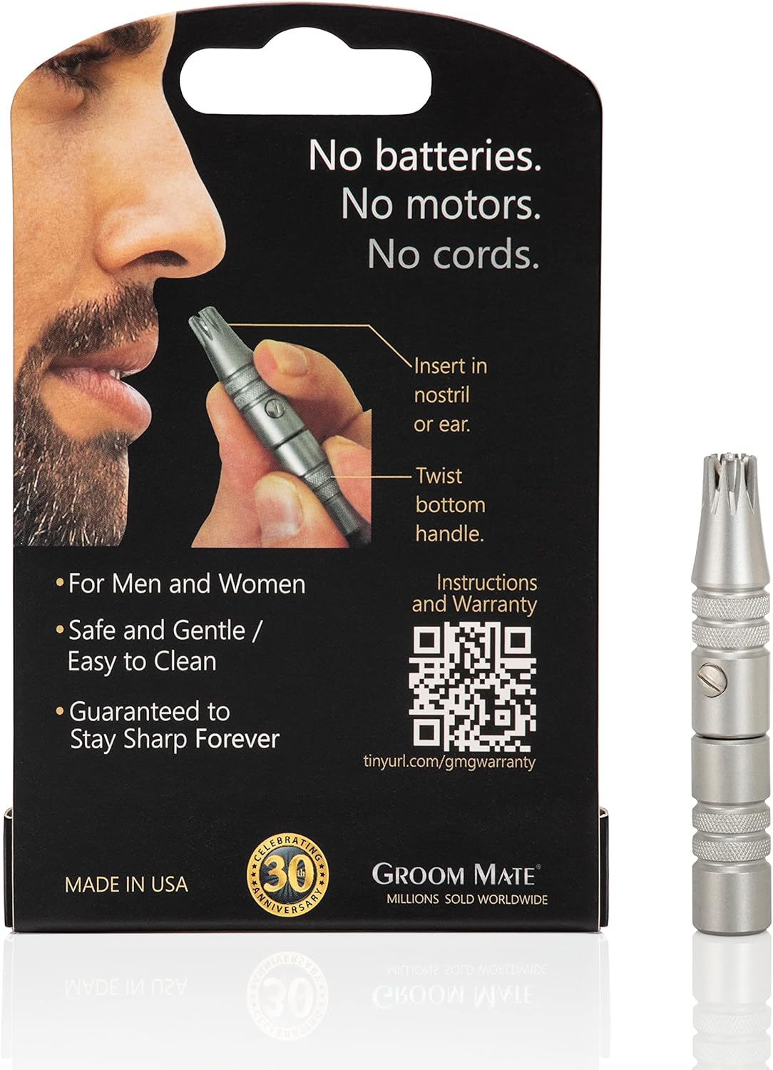 Cortador de pelo de oreja y nariz Groom Mate platino XL fabricado e...