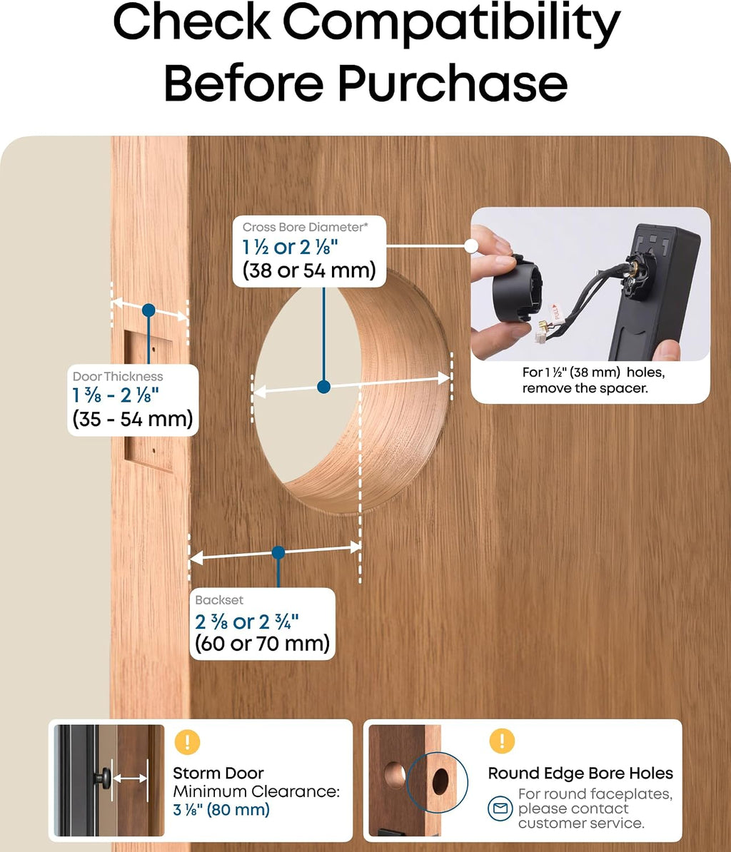 eufy Security Smart Lock C33, cerradura de puerta con teclado con a...