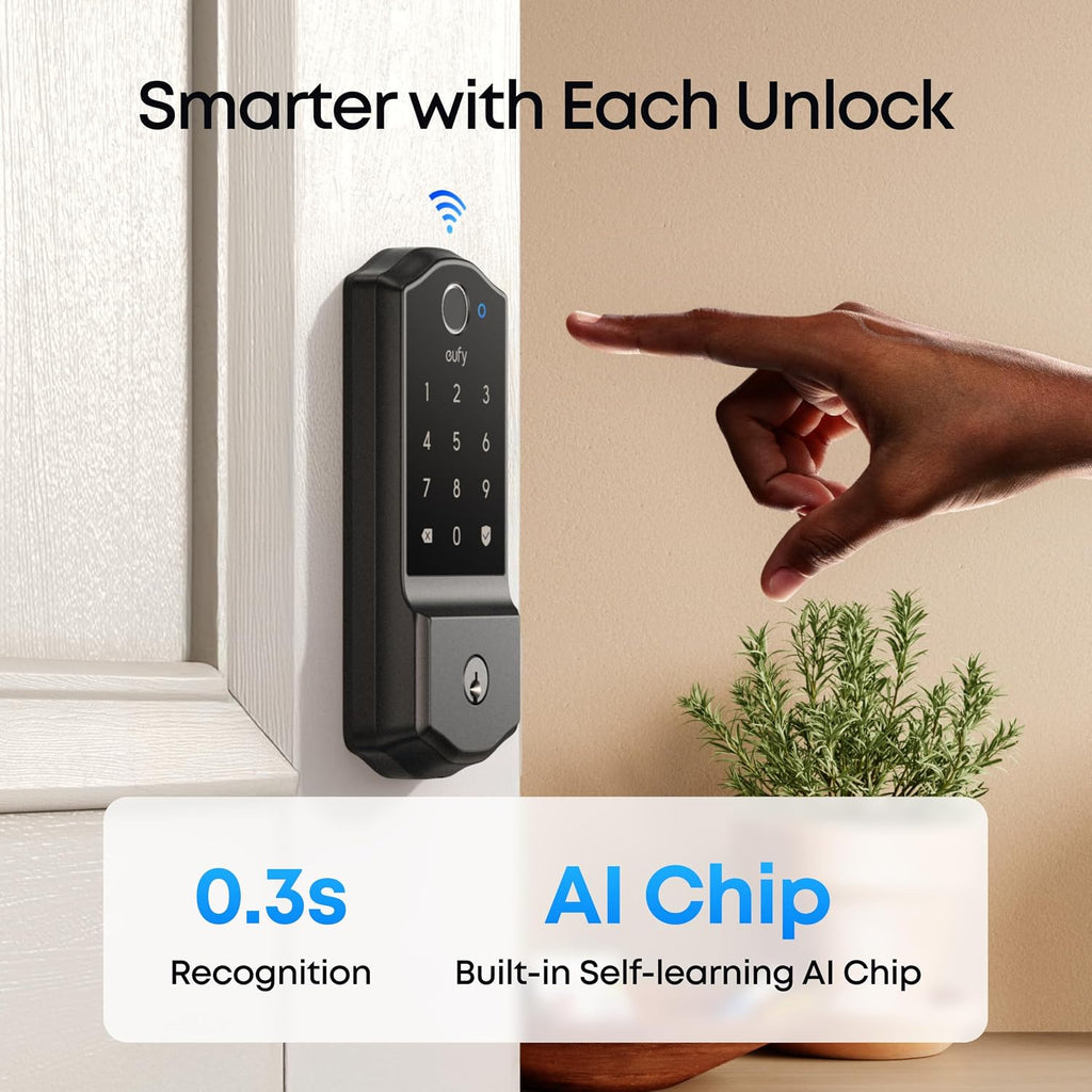 eufy - Cerradura inteligente C220, cerradura de puerta de entrada s...