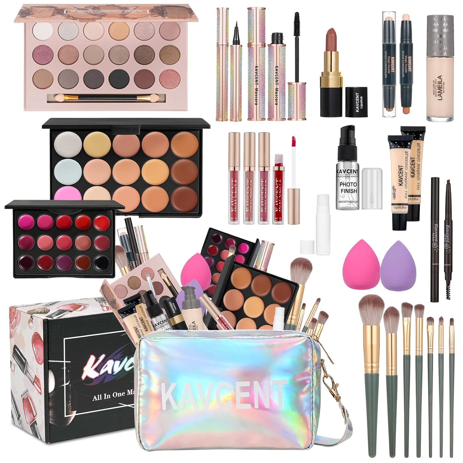 Juego de maquillaje para adolescentes, kit de maquillaje para mujer...