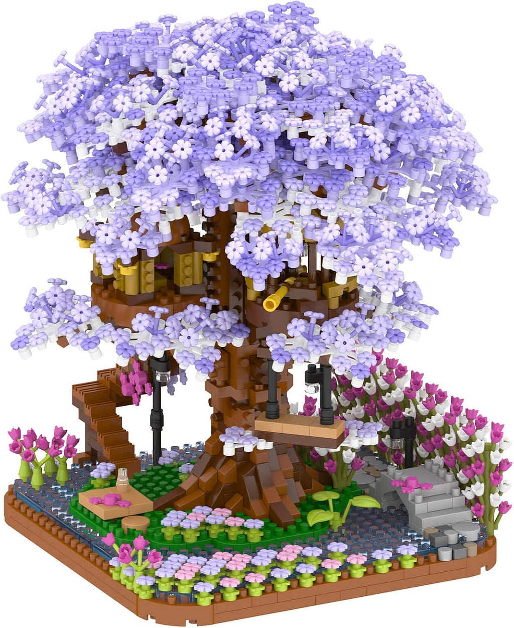 Vziimo Juego de construcción de árbol bonsái en flor de cerezo, jue...
