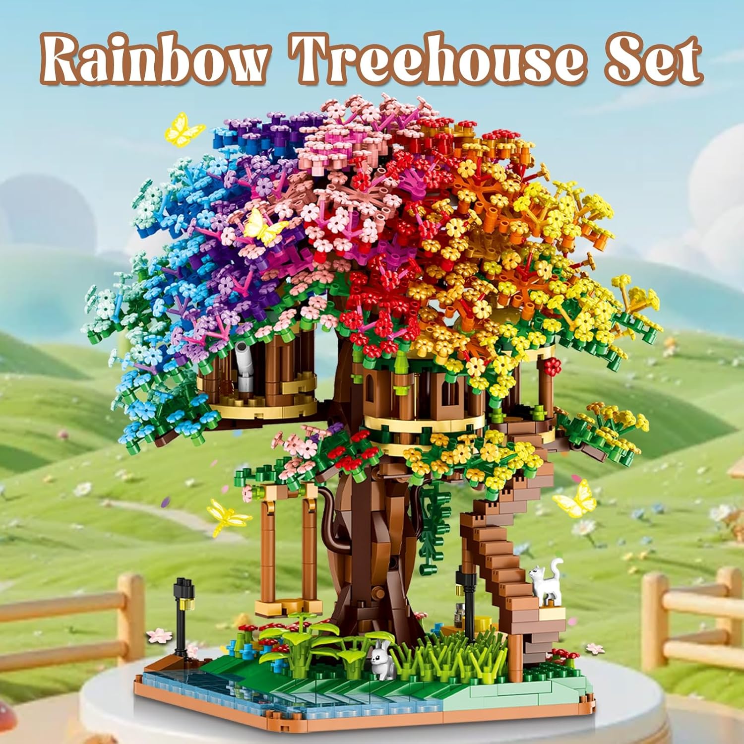 Vziimo Juego de Construcción de Árbol Bonsái de Flor de Cerezo, Set...