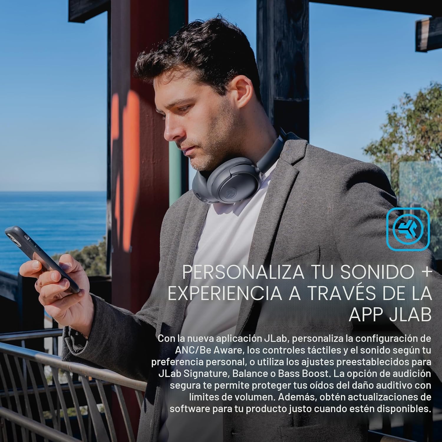 JLab Auriculares inalámbricos JBuds Lux ANC, grafito, cancelación a...