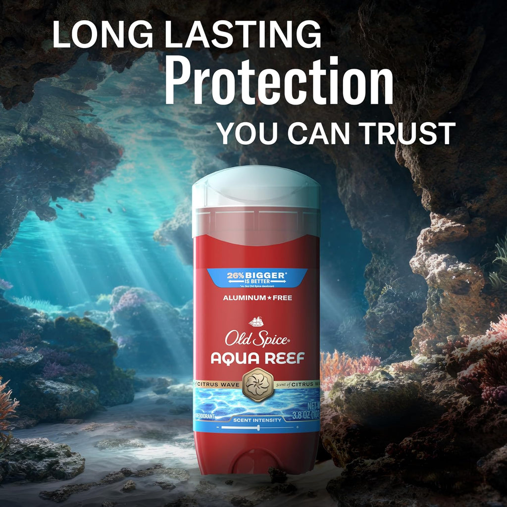 Old Spice Desodorante sin aluminio para hombres, protección contra...