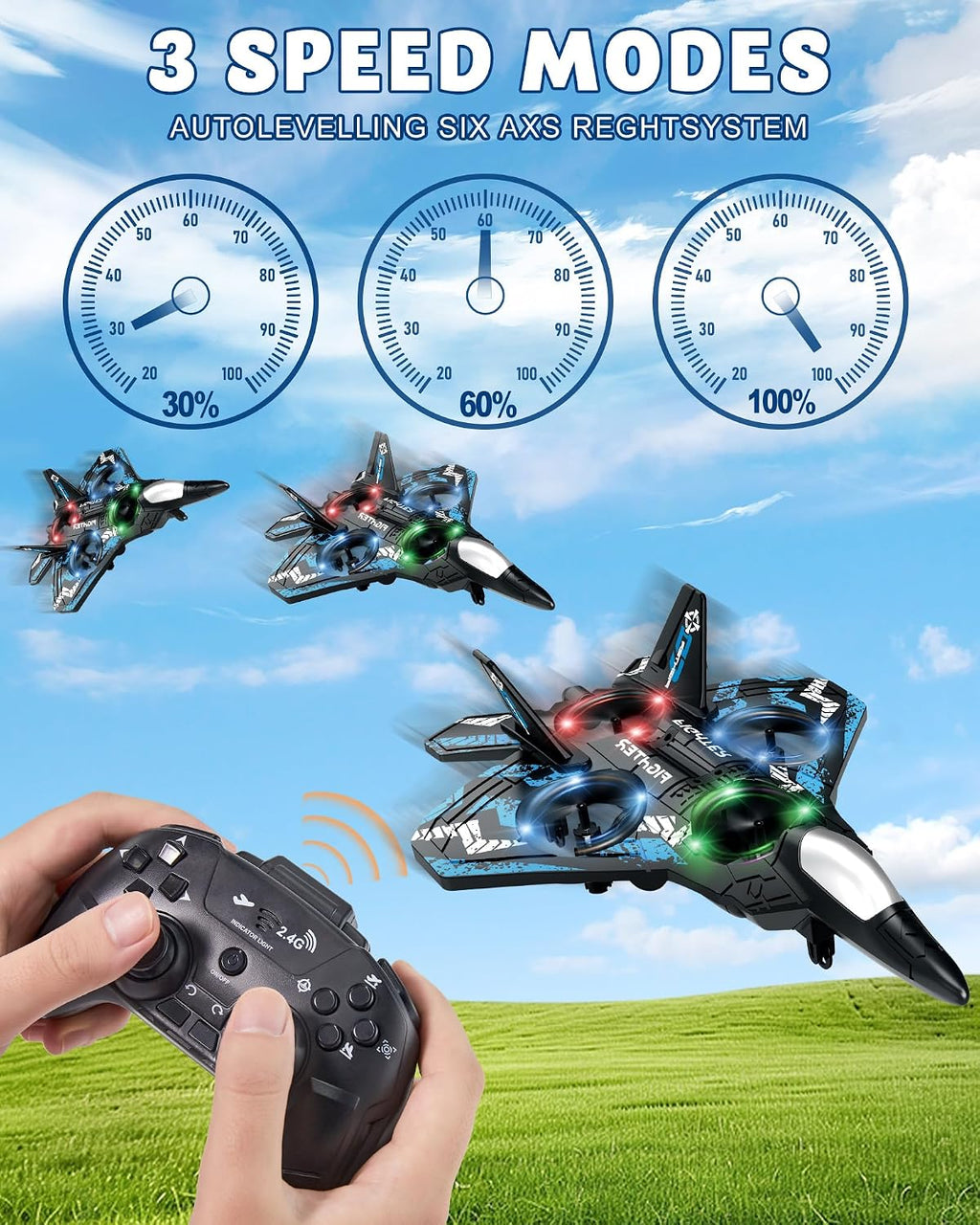 JoyRapt Form - Drones de avión RC para niños, avión de control remo...